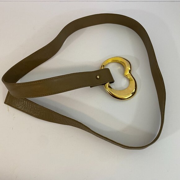 Vintage Accessocraft NYC Brown Belt Gold Buckle - Picture 3 of 4